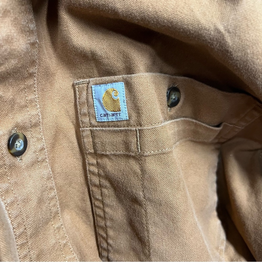 Carhartt Men's Relaxed Fit Midweight Canvas Long-Sleeve Shirt Size M - Picture 12 of 12